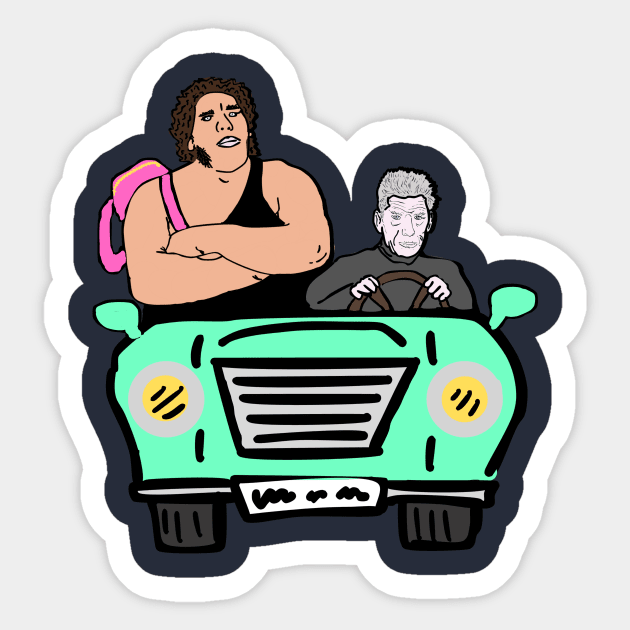 Le Carpool - Sam and Andre Sticker by Melty Shirts